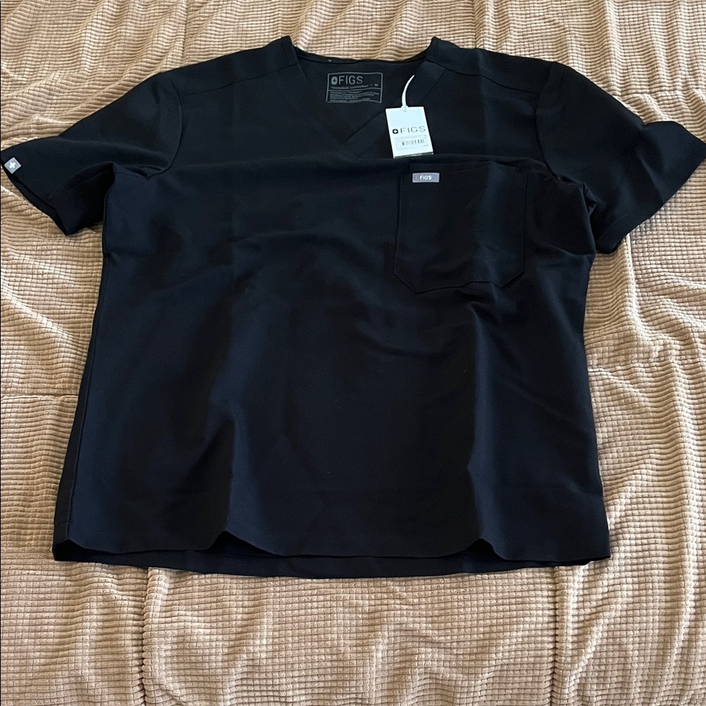 Figs Black Slim fit medium Leon Scrub top.